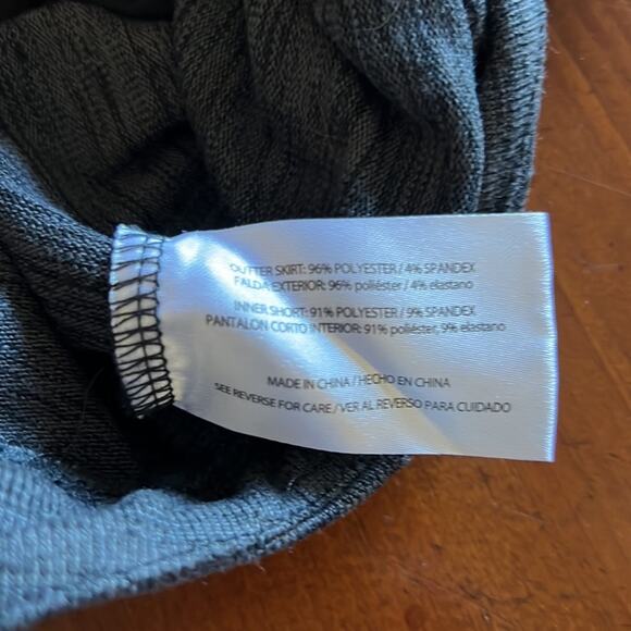 Z by Zobha Woman Size L Gray Marled Knit Skort Sporty Mini Athleisure - Picture 4 of 9